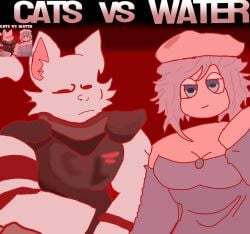 1girls 2people artist_request breasts cat_vs_water clothed covered_nipples cute female reference_image roblox roblox_game robloxian tagme