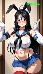 ai_generated anger big_ass cosplay dance huge_breasts oh_my_goddess! shimakaze_(kantai_collection)_(cosplay) skuld tagme video
