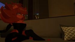 3d bodysuit fap_nights_at_frenni's female fexa fnia fredina's_nightclub gloves nightclub sitting_back thighhighs vrchat vrchat_avatar