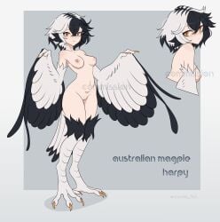 1girls artist_request avian avian_humanoid character_request completely_nude copyright_request female harpy harpy_girl harpy_humanoid monster monster_girl nipples nude pussy tagme