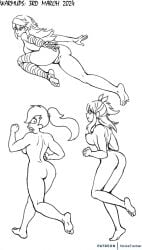 3girls anus ass breasts character_request copyright_request female futurama guilty_gear noisetanker pussy ramlethal_valentine running turanga_leela