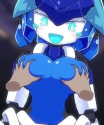 1boy 1boy1girl 1girls 2d 2d_(artwork) 2d_animation 2d_artwork 5:6 animated animation audible_creampie blue_body blue_eyes blue_hair blurry_background blush blushed_face blushing blushing_female boob_grab boobs breast_grab breasts cowgirl cowgirl_position cum cum_in_pussy cum_inside digital_art digital_media digital_media_(artwork) female female_focus female_penetrated human_male human_on_robot longer_than_30_seconds male male/female male_penetrating male_penetrating_female male_pov moan moaning moaning_in_pleasure moans mp4 multicolored_body open_mouth pov rmtwo robot robot_girl sound tagme tits ugobeta vertical_video video white_body white_face