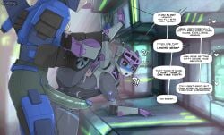 big_breasts big_breasts big_butt big_thighs blue_nipples blue_nipples blue_pussy comic comic_page erect_penis erection exposed_breasts exposed_penis exposed_pussy imminent_sex roadiesky robot robot_boy robot_girl robot_humanoid robot_penis transformer