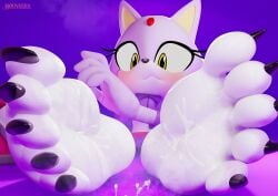 3d_(artwork) 5_toes anthro barefoot big_hands black_toe_claws blaze_the_cat blush bodily_fluids claws countershade_feet countershading cum cum_on_feet cum_on_ground digital_media_(artwork) domestic_cat feet felid feline felis female flustered foot_focus genital_fluids hi_res humanoid_feet mammal musk musky_feet nouvaera plantigrade sega shoes_removed sitting sitting_on_ground smelly smelly_feet solo sonic_(series) sonic_the_hedgehog_(series) toe_claws toes wrinkled_feet wrinkles yellow_eyes