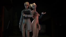 2futas 3d balls batman:_arkham_knight batman:_arkham_origins batman_(series) big_balls big_breasts big_penis blonde_hair breasts dc dc_comics derpsycho333 dickgirl dr._harleen_quinzel dual_persona futa_only futanari glasses harleen_quinzel harleen_quinzel_(arkham_origins) harley_quinn harley_quinn_(arkham) harley_quinn_(arkham_knight) intersex labcoat looking_at_viewer multiple_futa nipples nude penis source_filmmaker