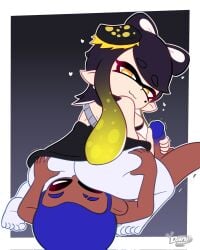 1boy 1girls 69_position afro ass blue_hair breasts callie_(alterna) callie_(splatoon) cunnilingus danidrawz female hair hair_ornament handjob inkling inkling_girl large_ass long_hair looking_back male mole mole_under_eye nintendo octoling octoling_boy orange_eyes pantyhose penis smug smug_face splatoon splatoon_3 splatoon_3:_return_of_the_mammalians tentacle_hair two_tone_hair white_pantyhose yellow_eyes