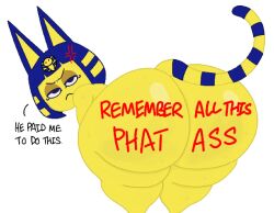 animal_crossing ankha ankha_(animal_crossing) ankha_ride_(minus8) ass ass_up bent_over female large_ass large_breasts theslashfive