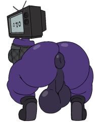 1dickgirl 2d anal anal_insertion animated animated_gif back back_view backsack balls beat_banger big_ass big_breasts bottomless breasts clothed clothing dickgirl futa_only futa_sans_pussy futanari gif huge_ass humanoid humanoid_penis intersex komponi looking_back partially_clothed perineum purple_skin screen_face skibidi_toilet solo squatting sultryscribz tagme transparent_background tv_head tv_woman_(skibidi_toilet) twerking