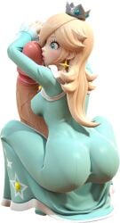 1girls 3d alpha_channel big_butt big_penis female female_only futanari intersex mario_(series) nintendo princess_rosalina solo tagme