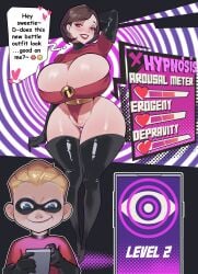 big_ass big_breasts breasts dash_parr elastigirl helen_parr hypnosis hypnosis_app incest male mature_female milf mind_control moomoodairy mother_and_son pixar the_incredibles thick_ass thick_thighs thigh_highs thighhighs