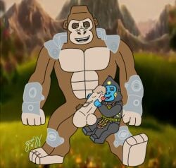 10s 2017 2boys balls blurry_background erection furry gay gorilla gorilla_legend_beast gorrizz gorzan_(legends_of_chima) legends_of_chima lego lego_minifigure licking_penis male male_only non-human non-human_only penis tagme toony veiny_penis yaoi