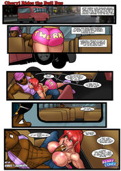 archie_comics big_penis bubble_ass cheryl_blossom comic dark-skinned_male dark_skin dialogue english english_text fellatio female interracial kennycomix kennycomix's_riverdale_stories large_breasts letterbox male paizuri rabies-t-lagomorph red_hair saliva sex speech_bubble text