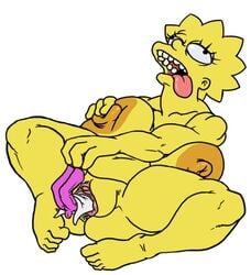 1boy 1girls alternate_breast_size anus bbw breasts clitoris clothed_male_nude_female clothing female huge_breasts huge_nipples improvised_sex_toy josemalvado lisa_simpson nipples professor_frink the_simpsons tongue_out unbirth unbirthing vaginal_insertion vaginal_object_insertion vore