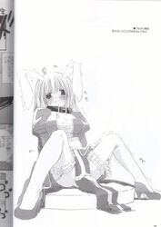bunny_ear female garters high_priest highres leash ragnarok_online spread_legs thighhighs