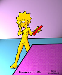 2006 color colored drunkenartist female female_only human lisa_simpson solo stoneknight tagme the_simpsons yellow_body