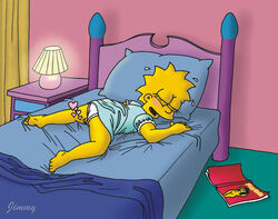 1girls ass_up female female_only human jimmy lisa_simpson solo tagme the_simpsons yellow_body