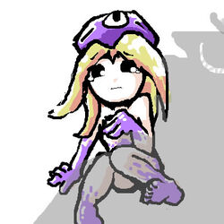 color female gijinka humanized imminent_rape minus8 nintendo octorok rough_sketch shadow straight_hair the_legend_of_zelda