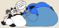 bbw big_ass big_breasts breasts bubble_butt female furry huge_ass huge_breasts kumi_(sumisune) lucario overweight pokemon pokemon_(species) sumisune thick_thighs weight_gain wide_hips