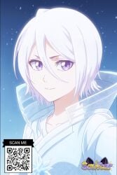 ai_generated bleach closed_mouth female female hair_between_eyes kuchiki_rukia littlehentai looking_at_viewer purple_eyes savitar savitar_(artist) short_hair smile solo upper_body white_hair