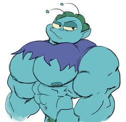 big_pecs blue_skin gay huge_pecs male muscles ok_k.o.!_let's_be_heroes pecs radicles yaoi