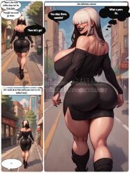 ai_generated big_ass big_breasts big_penis comic comic_page comic_strip cum cum_inside goth goth_girl goth_mama huge_ass huge_breasts huge_cock large_breasts proxyaiart