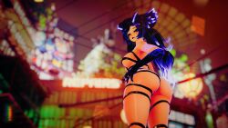 3d 3d_model ass blurred_background blurry_background female_only luniumbra outdoors outside solo tagme vrchat vrchat_avatar vrchat_model