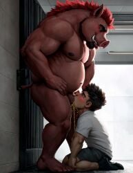 2boys abs age_difference ai_generated anthro bara bathroom bathroom_sex beard big_dom_small_sub big_muscles big_pecs big_penis black_hair blush boar daddy demineth dilf dominant dominant_anthro dominant_male duo erection gay hair huge_muscles human human_on_anthro human_penetrated humansub hunk larger_anthro larger_male male male/male male_only male_penetrated male_penetrating_male multicolored_hair muscular muscular_anthro muscular_male musk nude older_anthro older_dom_younger_sub older_male older_man_and_younger_boy older_on_young older_penetrating_younger oral oral_penetration pecs peeing peeing_in_mouth penetration penis penis_in_ass pig red_hair sex sideburns size_difference smaller_human smaller_male smaller_penetrated standing submissive submissive_human submissive_male suina sweat urinating_during_sex urine urine_in_mouth wild_boar yaoi younger_human younger_male younger_penetrated