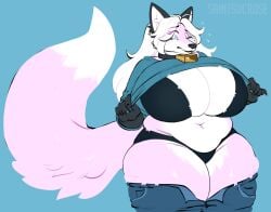 big_breasts breasts chubby cleavage female furry huge_breasts saintsucrose tagme thick_thighs wide_hips