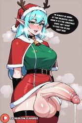 1futa ai_generated big_ass big_balls big_breasts big_butt big_penis bottom_heavy christmas christmas_outfit dialogue dickgirl english english_text erect_penis erection flarewizz futa_only futadom futanari hips_wider_than_shoulders horny horny_futa huge_ass huge_balls huge_breasts huge_butt huge_cock huge_thighs hyper hyper_penis light-skinned_futanari light_skin long_hair massive_ass massive_balls massive_cock precum precum_drip precum_string santa_costume santa_hat solo solo_focus solo_futa thick_penis veins veins_on_dick veiny veiny_penis voluptuous voluptuous_futanari