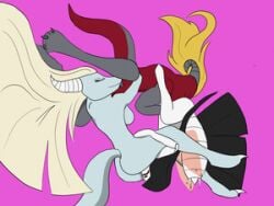 anthro anthro_on_anthro furry insects lis'alia liz'alia mantis_nae mis'alia nae nae_(blade_under_mask) nae_mantis naked threesome yiff