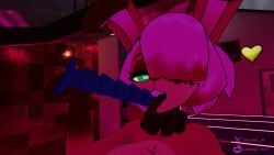 blowjob bonfie bonfie_(cryptia) bonnie_(fnaf) bunny_ears coconut_1819 dildo fazclaire's_nightclub female five_nights_at_freddy's fnia nude solo sucking tongue tongue_out toy vrchat