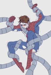 bodysuit bound doctor_octopus peter_parker spider-man tentacle_arms tentacle_rape torn_bodysuit yaoi