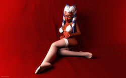 1girls 2012 3d ahsoka_tano alien alien_girl alternate_version_available artist_name bare_shoulders big_breasts bikini bikini_bottom bikini_top blue_eyes busty clone_wars curvy detailed_background eyelashes feet female female_only footwear front_view hourglass_figure humanoid jedi jedi_padawan kondaspeter legwear looking_down mammal marking midriff orange_skin pose posing shiny shiny_skin sitting solo star_wars stockings swimsuit togruta voluptuous white_footwear white_legwear white_stockings wide_hips