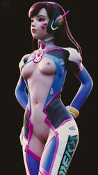 3d areolae blender blizzard_entertainment breasts d.va female female_only nipples overwatch pussy solo wunder