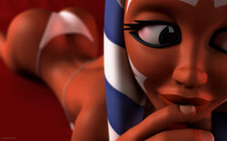 1girls 2012 3d ahsoka_tano alien alien_girl all_fours alternate_version_available artist_name back_view bare_shoulders big_breasts bikini bikini_bottom bikini_top blue_eyes busty clone_wars curvy detailed_background eyelashes female female_only hourglass_figure humanoid jedi jedi_padawan kondaspeter looking_down mammal marking midriff orange_skin pose posing shiny shiny_skin sitting solo star_wars swimsuit togruta voluptuous wide_hips