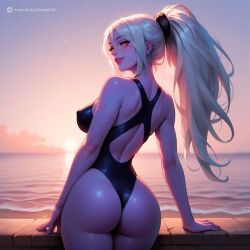 ai ai_generated animedrawing animegirl animemangagirl animestyle ass breasts curvy dota dota2 dota2fanart dota2girls dota2hentai18 dota2heroes dota_2 dotadragonsblood drow_ranger gamecharacter gamefanart legs looking_at_viewer nude painting pencil photoshop swimsuit thighs