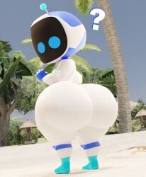 1boy 2024 3d 3d_model ass astro_bot astro_bot_(series) big_ass butt cute_face cute_male fat_ass femboy looking_back male male_focus male_only robot robot_boy screen_face shortstack shortstack_femboy uncle_aiden young