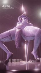 3d amelie_lacroix animated animated_image better_version_at_source big_balls breasts futa_only futanari large_penis nyl2 nyl_widowmaker overwatch penis penis_focus purple_skin strip_club stripper_pole testicles uncensored widowmaker