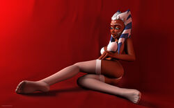 1girls 2012 3d ahsoka_tano alien alien_girl alternate_version_available artist_name bare_shoulders big_breasts bikini bikini_bottom bikini_top blue_eyes busty clone_wars curvy detailed_background eyelashes feet female female_only footwear front_view hourglass_figure humanoid jedi jedi_padawan kondaspeter legwear looking_down mammal marking midriff orange_skin pose posing shiny shiny_skin sitting solo star_wars stockings swimsuit togruta voluptuous white_footwear white_legwear white_stockings wide_hips