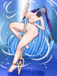 1girls areola areolae azura_(fire_emblem) azura_(performing_arts)_(fire_emblem) barefoot big_nipples blue_hair breasts commission dancer dancer_outfit dancing erect_nipples female female_only fire_emblem fire_emblem_fates fire_emblem_heroes gold_eyes highres huge_breasts lactating lactation lactation_without_expressing large_breasts long_hair long_nipples looking_at_viewer loutaniart magic milk milk_stream milkbending mouth_veil mysterious_dancer nintendo nipples nude nude_female pendant perky_breasts perky_nipples pink_nipples pole pole_dancer pole_dancing prostitute puffy_nipples pussy pussy_juice seductive shaved_pussy snowflake snowflakes solo solo_female story_at_source thick_thighs veil very_long_hair wide_hips yellow_eyes