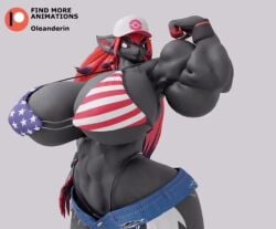 3d animated big_breasts breasts cleavage female furry huge_breasts muscle_growth muscular_female oleanderin pokemon pokemon_(species) tagme thick_thighs video wide_hips zoroark