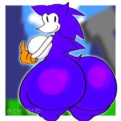 1girls big_ass big_breasts bubble_butt huge_ass huge_breasts looking_at_viewer looking_back needlemouse_(character) needlemouse_(series) redraw sarah_henderson_(needlemouse) self_upload showing_off shybud sonic_(series)