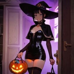 ai_generated boku_no_hero_academia capelet civitai female halloween halloween_costume kyoka_jiro my_hero_academia pikachu1938 tagme witch_costume witch_hat