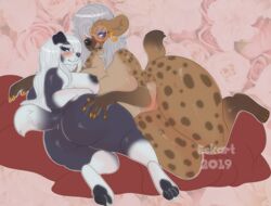 2019 anthro ass big_breasts big_butt blue_eyes blush border_collie breasts butt_grab canid canine canis collie domestic_dog duo ear_piercing elaine_budderbup eyewear ezukapizumu female fur glasses hair hand_on_butt herding_dog huge_breasts humanoid_hands hyaenid licking licking_lips looking_at_viewer looking_back mammal mature_female multicolored_fur nipples nude piercing pussy self_lick sheepdog silver_(ezukapizumu) silver_hair simple_background slightly_chubby smile spotted_hyena thick_thighs tongue tongue_out two_tone_fur voluptuous white_fur wide_hips