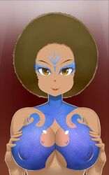 afro big_breasts bodypaint booty_calls foxy_thunder_(booty_calls) tagme