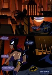 barbara_gordon batgirl batgirl_(the_batman) batman comic comic_page dc dc_comics eye_of_the_beholder female flashing half-dressed male small_breasts the_batman