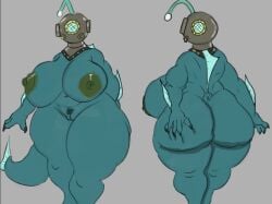 big_ass big_breasts bonelad color curvy curvy_female dat_ass diver diver_helmet fat_ass huge_ass masked_female thick_ass thick_thighs voluptuous voluptuous_female