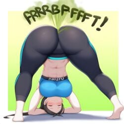 1girls ai_generated big_ass big_butt curvy_figure deadly_fart dragoness95 fart fart_cloud fart_fetish farting gassy gassy_ass gassy_female human jack-o_pose jackochallenge nintendo novelai presenting_hindquarters sports_bra stinky_ass wii_fit wii_fit_trainer wii_fit_trainer_(female) yoga yoga_pants