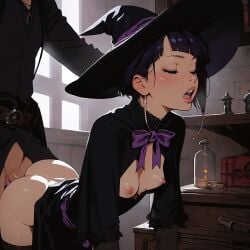 ai_generated boku_no_hero_academia capelet civitai clothed_sex female halloween halloween_costume kyoka_jiro my_hero_academia pikachu1938 tagme vaginal_sex witch_costume witch_hat