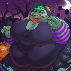 anthro argonian bbw big_areola big_ass big_belly big_breasts big_butt big_nipples big_thighs celeste_(celesteargy) chubby chubby_anthro chubby_female dress fat fat_arms fat_ass fat_belly fat_breasts fat_butt fat_thighs gigantic_ass gigantic_belly gigantic_breasts gigantic_butt gigantic_thighs gravestone graveyard halloween halloween_2024 huge_ass huge_belly huge_breasts huge_butt huge_nipples huge_thighs large_ass large_belly large_breasts large_butt large_thighs larger_female massive_ass massive_belly massive_breasts massive_butt massive_thighs obese obese_anthro obese_female overweight overweight_anthro overweight_female pumpkin ssbbw sv3n thick_arms witch_costume witch_hat